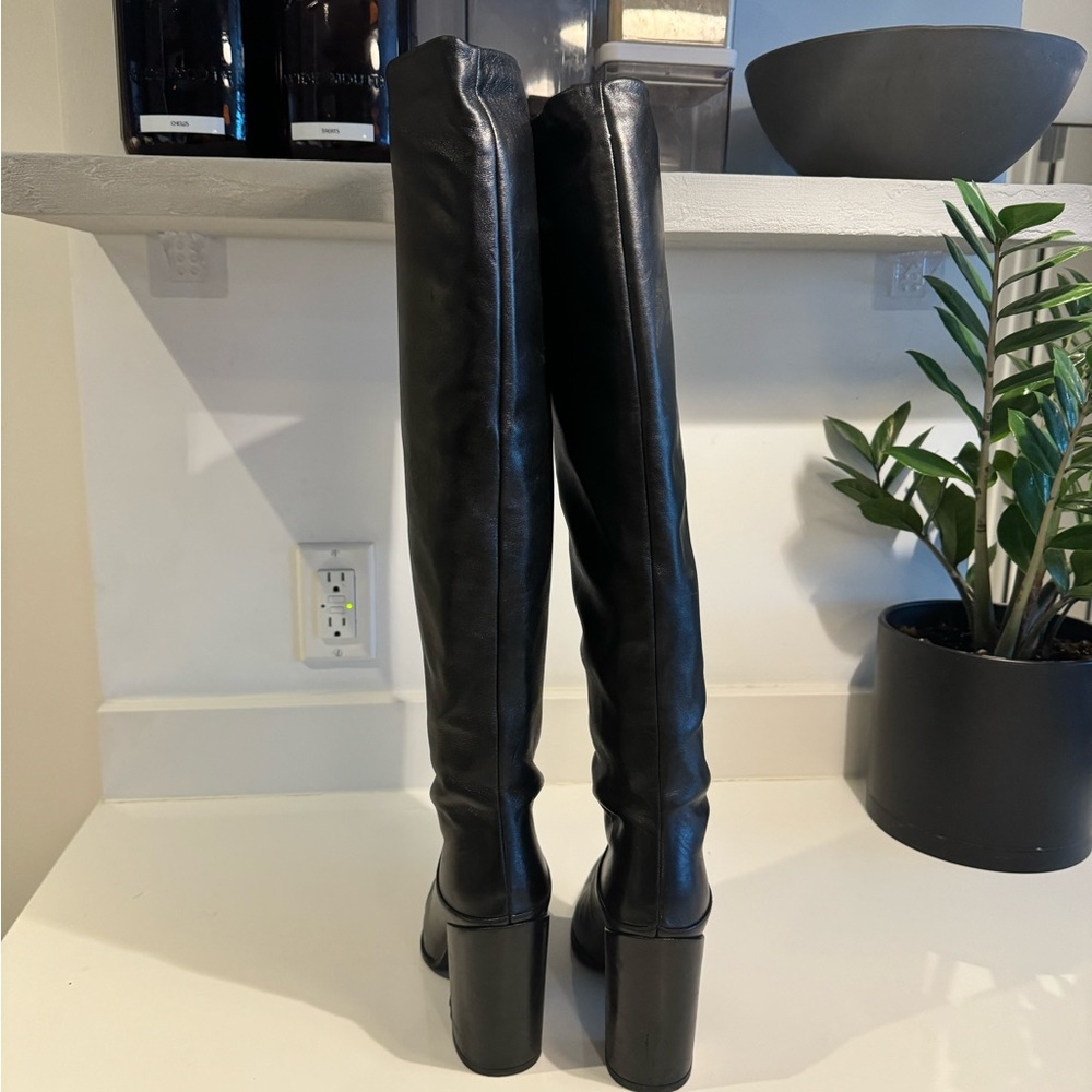Stuart Weitzman Black Heeled Boots - Picture 4 of 5